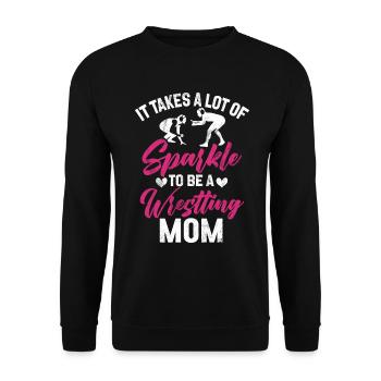 Lutte Maman Lutteuse Femmes Combattante - Sweat-shirt Unisexe - noir - Devant - Alina (178cm) & Michal (187cm)