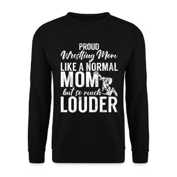 Lutte Maman Lutteuse Femmes Combattante - Sweat-shirt Unisexe - noir - Devant - Alina (178cm) & Michal (187cm)
