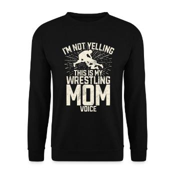 Lutte Maman Lutteuse Femmes Combattante - Sweat-shirt Unisexe - noir - Devant - Alina (178cm) & Michal (187cm)