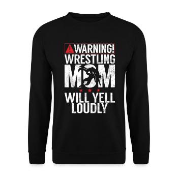 Lutte Maman Lutteuse Femmes Combattante - Sweat-shirt Unisexe - noir - Devant - Alina (178cm) & Michal (187cm)