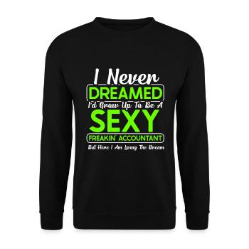 Accounting Secretary of Accountants Accounting - Unisex Sweatshirt - black - Front - Alina (178cm) & Michal (187cm)