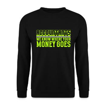 Accounting Secretary of Accountants Accounting - Unisex Sweatshirt - black - Front - Alina (178cm) & Michal (187cm)