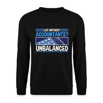 Accounting Secretary of Accountants Accounting - Unisex Sweatshirt - black - Front - Alina (178cm) & Michal (187cm)