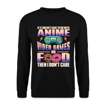 Anime, Jeux vidéo ou food, Manga, Otaku, Japonais - Sweat-shirt Unisexe - noir - Devant - Alina (178cm) & Michal (187cm)