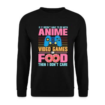 Anime, Jeux vidéo ou food, Manga, Otaku, Japonais - Sweat-shirt Unisexe - noir - Devant - Alina (178cm) & Michal (187cm)