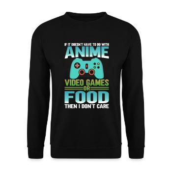 Anime, Jeux vidéo ou food, Manga, Otaku, Japonais - Sweat-shirt Unisexe - noir - Devant - Alina (178cm) & Michal (187cm)