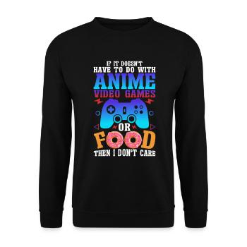 Anime, Jeux vidéo ou food, Manga, Otaku, Japonais - Sweat-shirt Unisexe - noir - Devant - Alina (178cm) & Michal (187cm)