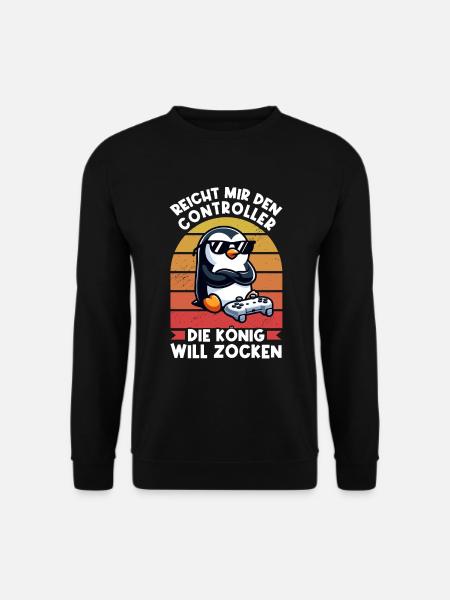 Reicht mir den Controller die Königin will zocken - Unisex Pullover - Schwarz