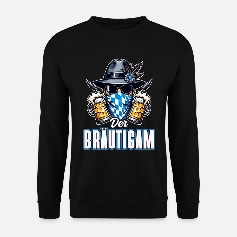 Der Bräutigam Lustiges Junggesellenabschied - Unisex Pullover - Schwarz