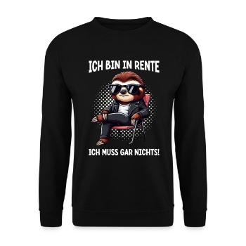 I'm retired, I don't have to do anything funny - Unisex Sweatshirt - black - Front - Alina (178cm) & Michal (187cm)
