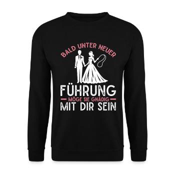 Der Bräutigam Lustiges Junggesellenabschied - Unisex Pullover - Schwarz - Vorne - Alina (178cm) & Michal (187cm)
