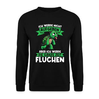 Ich Werde Nicht Aufgeben Schildkröte Läufer - Unisex Pullover - Schwarz - Vorne - Alina (178cm) & Michal (187cm)