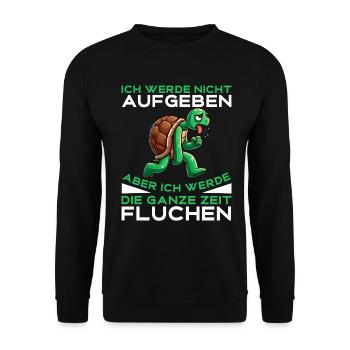 Ich Werde Nicht Aufgeben Schildkröte Läufer - Unisex Pullover - Schwarz - Vorne - Alina (178cm) & Michal (187cm)
