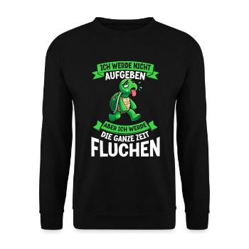 Ich Werde Nicht Aufgeben Schildkröte Läufer - Unisex Pullover - Schwarz - Vorne - Alina (178cm) & Michal (187cm)