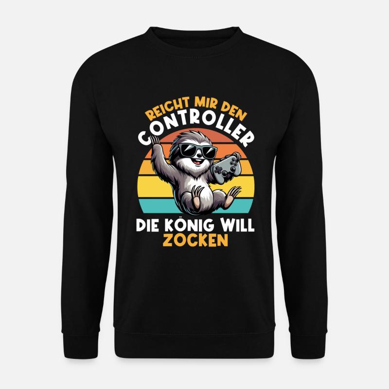 Reicht mir den Controller die Königin will zocken - Unisex Pullover - Schwarz