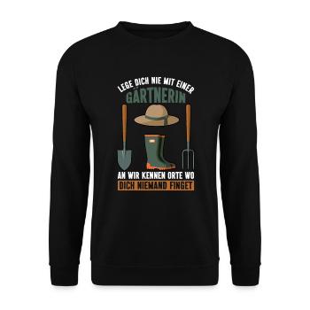 Jardin Jardinage Plantes Jardiniers Jardiniers Amateurs - Sweat-shirt Unisexe - noir - Devant - Alina (178cm) & Michal (187cm)