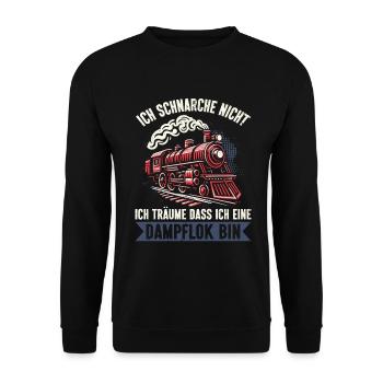 Trains de locomotives à vapeur de chemin de fer miniature - Sweat-shirt Unisexe - noir - Devant - Alina (178cm) & Michal (187cm)