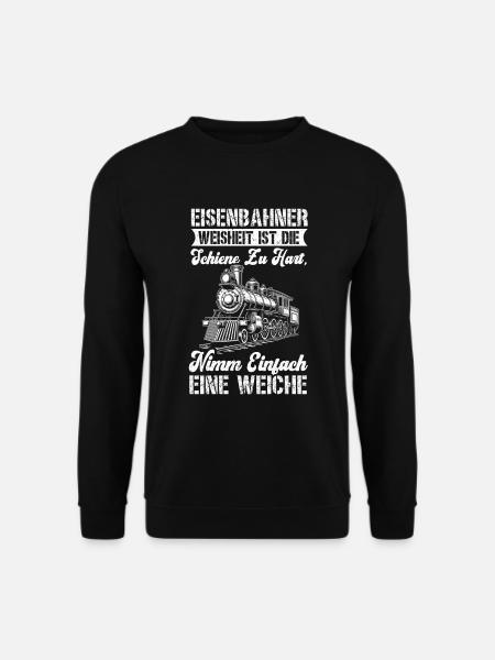 Eisenbahn Modelleisenbahn Dampflok Lokomotive Züge - Unisex Pullover - Schwarz
