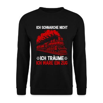 Trains de locomotives à vapeur de chemin de fer miniature - Sweat-shirt Unisexe - noir - Devant - Alina (178cm) & Michal (187cm)
