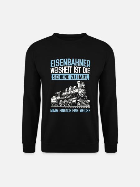 Eisenbahn Modelleisenbahn Dampflok Lokomotive Züge - Unisex Pullover - Schwarz