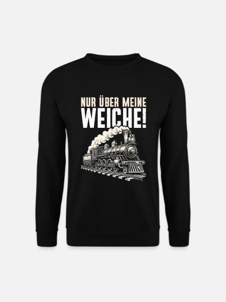 Eisenbahn Modelleisenbahn Dampflok Lokomotive Züge - Unisex Pullover - Schwarz