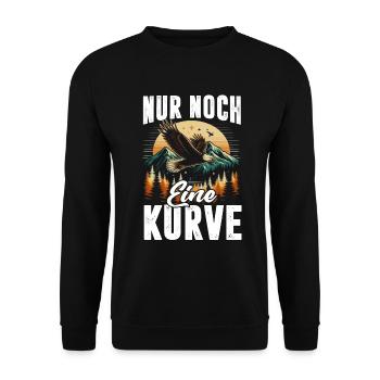Berge Natur Bergsteigen Alpen Klettern Wandern - Unisex Pullover - Schwarz - Vorne - Alina (178cm) & Michal (187cm)