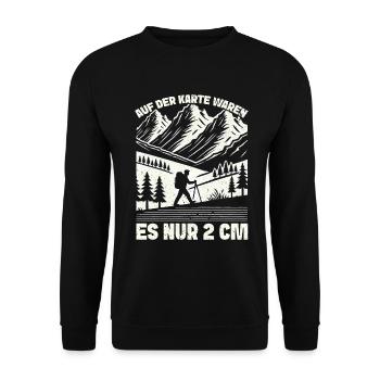Berge Natur Bergsteigen Alpen Klettern Wandern - Unisex Pullover - Schwarz - Vorne - Alina (178cm) & Michal (187cm)