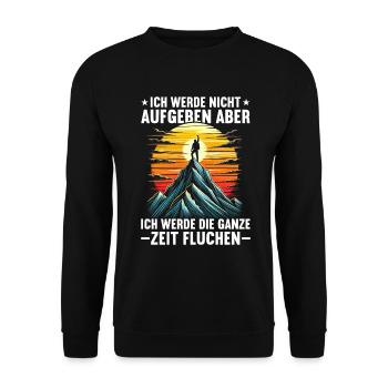 Berge Natur Bergsteigen Alpen Klettern Wandern - Unisex Pullover - Schwarz - Vorne - Alina (178cm) & Michal (187cm)