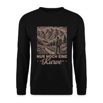 Berge Natur Bergsteigen Alpen Klettern Wandern - Unisex Pullover - Schwarz - Vorne - Alina (178cm) & Michal (187cm)