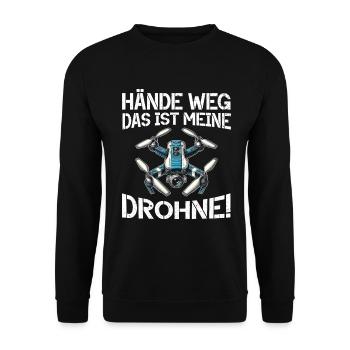 Pilote de drone quadricoptère Quadricoptère volant - Sweat-shirt Unisexe - noir - Devant - Alina (178cm) & Michal (187cm)