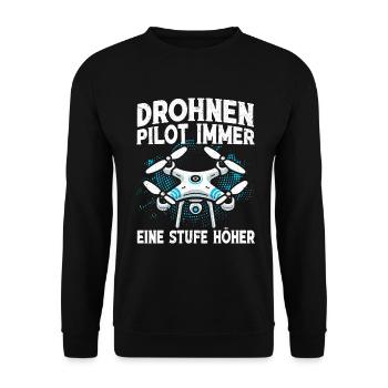 Pilote de drone quadricoptère Quadricoptère volant - Sweat-shirt Unisexe - noir - Devant - Alina (178cm) & Michal (187cm)