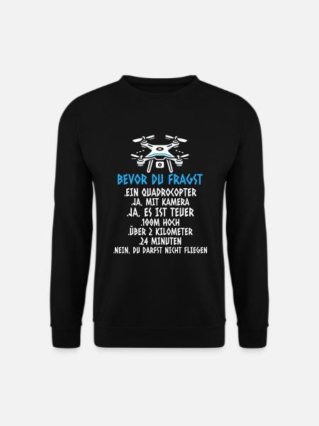 Drone Pilot Quadcopter Flying Quadcopter - Unisex Sweatshirt - black
