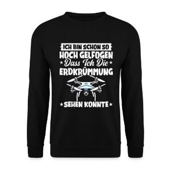 Pilote de drone quadricoptère Quadricoptère volant - Sweat-shirt Unisexe - noir - Devant - Alina (178cm) & Michal (187cm)