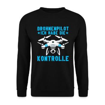 Pilote de drone quadricoptère Quadricoptère volant - Sweat-shirt Unisexe - noir - Devant - Alina (178cm) & Michal (187cm)