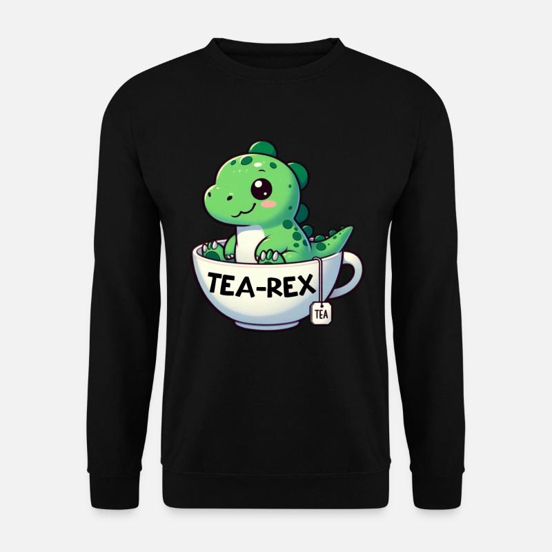 Tee Rex Dinosaurier Liebhaber T-Rex Tea Tasse - Unisex Pullover - Schwarz