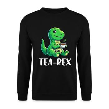 Tea Rex Dinosaur Lover T-Rex Tasse à thé - Sweat-shirt Unisexe - noir - Devant - Alina (178cm) & Michal (187cm)