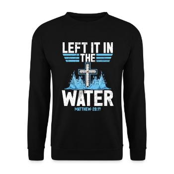 Taufe Getaufte Christliche Jesusgott -Bibel - Unisex Pullover - Schwarz - Vorne - Alina (178cm) & Michal (187cm)
