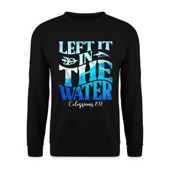 Taufe Getaufte Christliche Jesusgott -Bibel - Unisex Pullover - Schwarz - Vorne - Alina (178cm) & Michal (187cm)