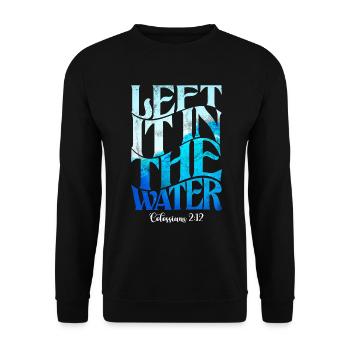 Taufe Getaufte Christliche Jesusgott -Bibel - Unisex Pullover - Schwarz - Vorne - Alina (178cm) & Michal (187cm)