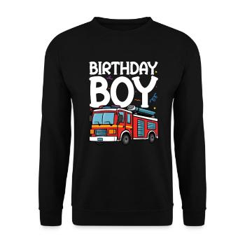 Anniversaire Garçon Pompier Anniversaire Garçon - Sweat-shirt Unisexe - noir - Devant - Alina (178cm) & Michal (187cm)