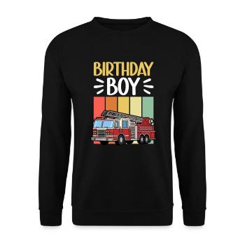 Anniversaire Garçon Pompier Anniversaire Garçon - Sweat-shirt Unisexe - noir - Devant - Alina (178cm) & Michal (187cm)