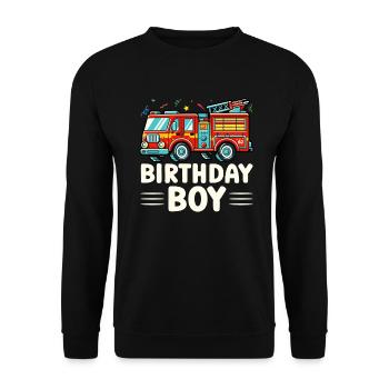 Anniversaire Garçon Pompier Anniversaire Garçon - Sweat-shirt Unisexe - noir - Devant - Alina (178cm) & Michal (187cm)