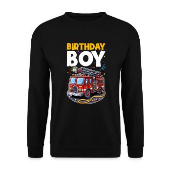 Anniversaire Garçon Pompier Anniversaire Garçon - Sweat-shirt Unisexe - noir - Devant - Alina (178cm) & Michal (187cm)