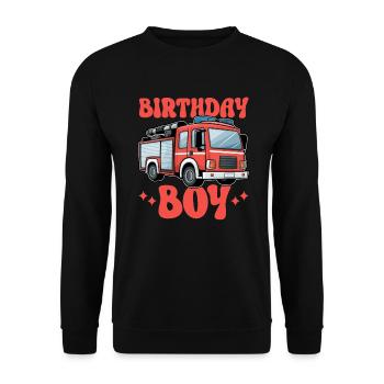 Anniversaire Garçon Pompier Anniversaire Garçon - Sweat-shirt Unisexe - noir - Devant - Alina (178cm) & Michal (187cm)