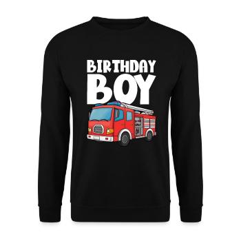 Anniversaire Garçon Pompier Anniversaire Garçon - Sweat-shirt Unisexe - noir - Devant - Alina (178cm) & Michal (187cm)
