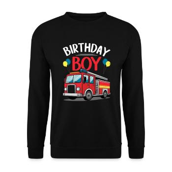 Anniversaire Garçon Pompier Anniversaire Garçon - Sweat-shirt Unisexe - noir - Devant - Alina (178cm) & Michal (187cm)
