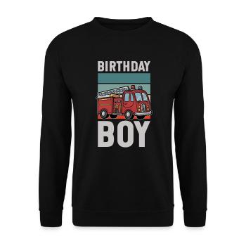 Anniversaire Garçon Pompier Anniversaire Garçon - Sweat-shirt Unisexe - noir - Devant - Alina (178cm) & Michal (187cm)