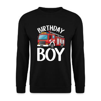 Anniversaire Garçon Pompier Anniversaire Garçon - Sweat-shirt Unisexe - noir - Devant - Alina (178cm) & Michal (187cm)