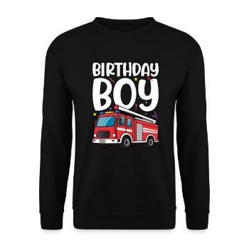 Anniversaire Garçon Pompier Anniversaire Garçon - Sweat-shirt Unisexe - noir - Devant - Alina (178cm) & Michal (187cm)