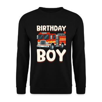 Anniversaire Garçon Pompier Anniversaire Garçon - Sweat-shirt Unisexe - noir - Devant - Alina (178cm) & Michal (187cm)